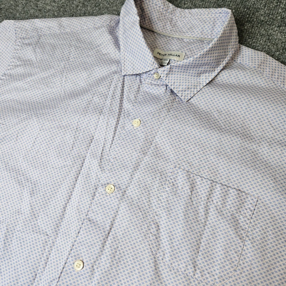 Peter Millar Men's Short Sleeve Button Up Shirt Size XXL